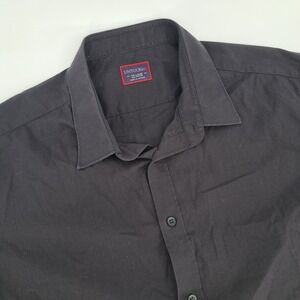 UNTUCKit Mens 2XL Black Short Sleeve Button Up 100% Cotton Shirt Camp